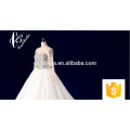 Long Sleeve Wedding Dresses with Rhinestones Crystals Ball Gown Elegant Arabic Dubai Bridal Gowns